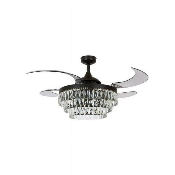 48 in. Veil Antique Black with Smoke Blade Ceiling Fan