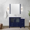 thumbnail image 1 of 48 in. W Navy Blue Wood Vanity | Durable Surface & Faucet | Bathroom Improvement, 1 of 2