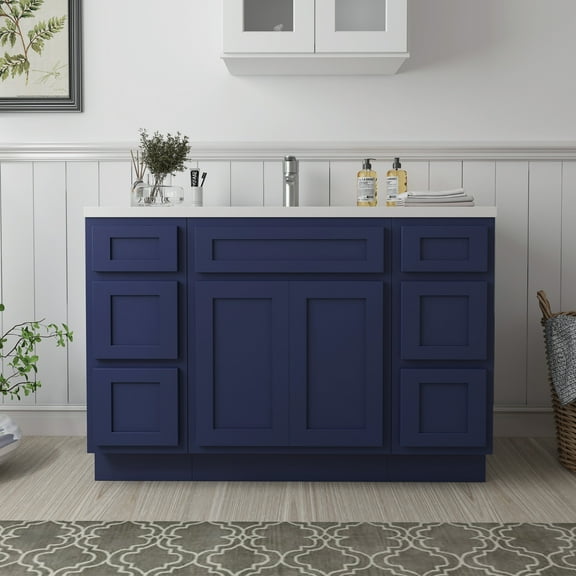 48 in. W x 21 in. D x 32.5 in. H Bath Vanity Cabinet without Top in Blue