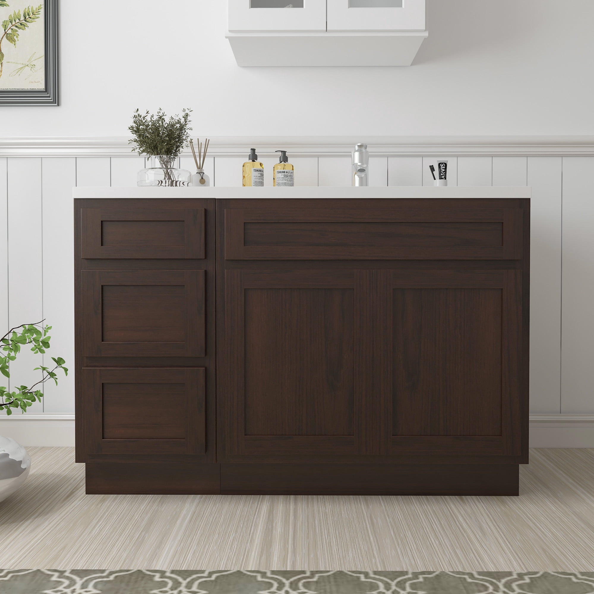 48 in. W x 21 in. D x 32.5 in. H Bath Vanity Cabinet without Top in
