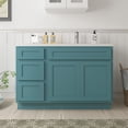 thumbnail image 1 of 48 in. W x 21 in. D x 32.5 in. H Bath Vanity Cabinet without Top in Sea Green, 1 of 5