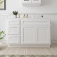 thumbnail image 1 of 48 in. W x 21 in. D x 32.5 in. H Bath Vanity Cabinet without Top in White, 1 of 5