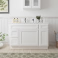 thumbnail image 1 of 48 in. W x 21 in. D x 32.5 in. H Bath Vanity Cabinet without Top in White, 1 of 5