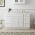 thumbnail image 1 of 48 in. W x 21 in. D x 32.5 in. H Bath Vanity Cabinet without Top in White, 1 of 5