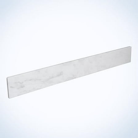 48 in. W x 4 in. H Engineered Stone Backsplash for Bathroom Vanity Sink Top in Carrara Marble White