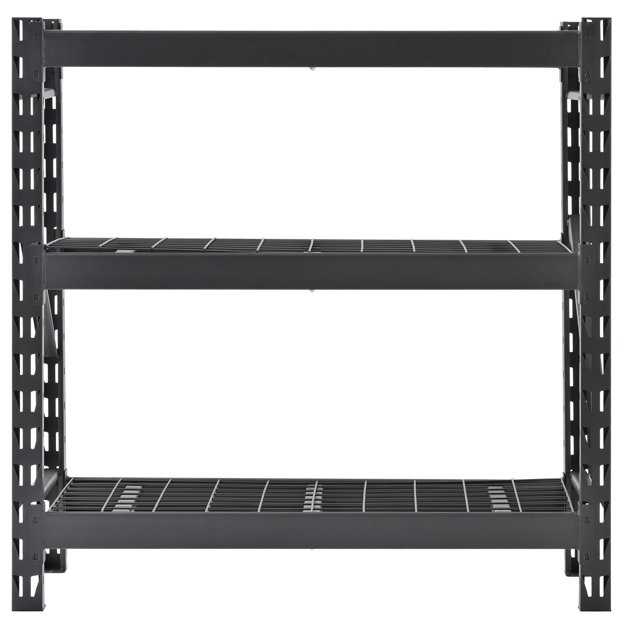 Kobalt Steel Heavy Duty 3-Tier Utility Shelving Unit (48-in W x 24-in D x  47-in H), Black