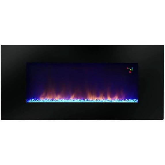 48 in. Widescreen Wall-Mounted LED Fireplace with Remote Control