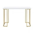 thumbnail image 1 of 48 in. Writing Desk, White & Gold, 1 of 1