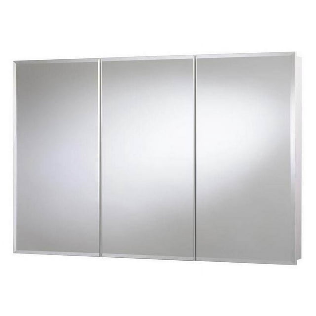 48 in. x 30 in. SurfaceMount TriView Beveled Mirrored Medicine