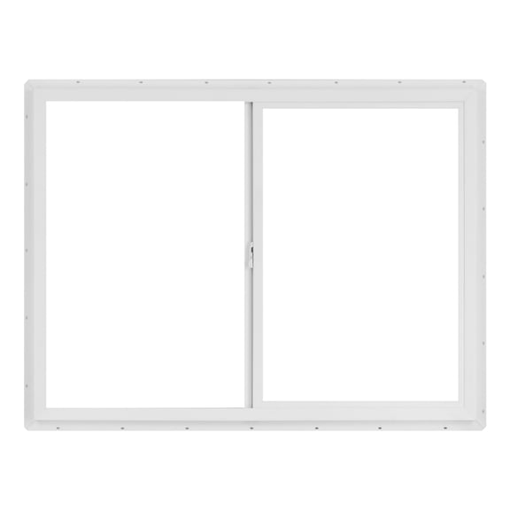 48 in. x 36 in. White Vinyl Double-Pane Insulated Utility Sliding Window