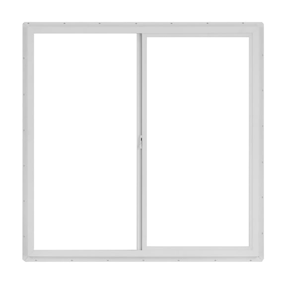 48 in. x 48 in. White Vinyl Single-Pane Utility Sliding Window