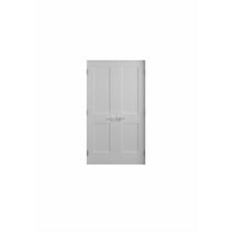 48 in. x 80 in. Solid Core Primed Double Panel Double Prehung French Door with Catch ball Oil Rubbed Bronze Hinges