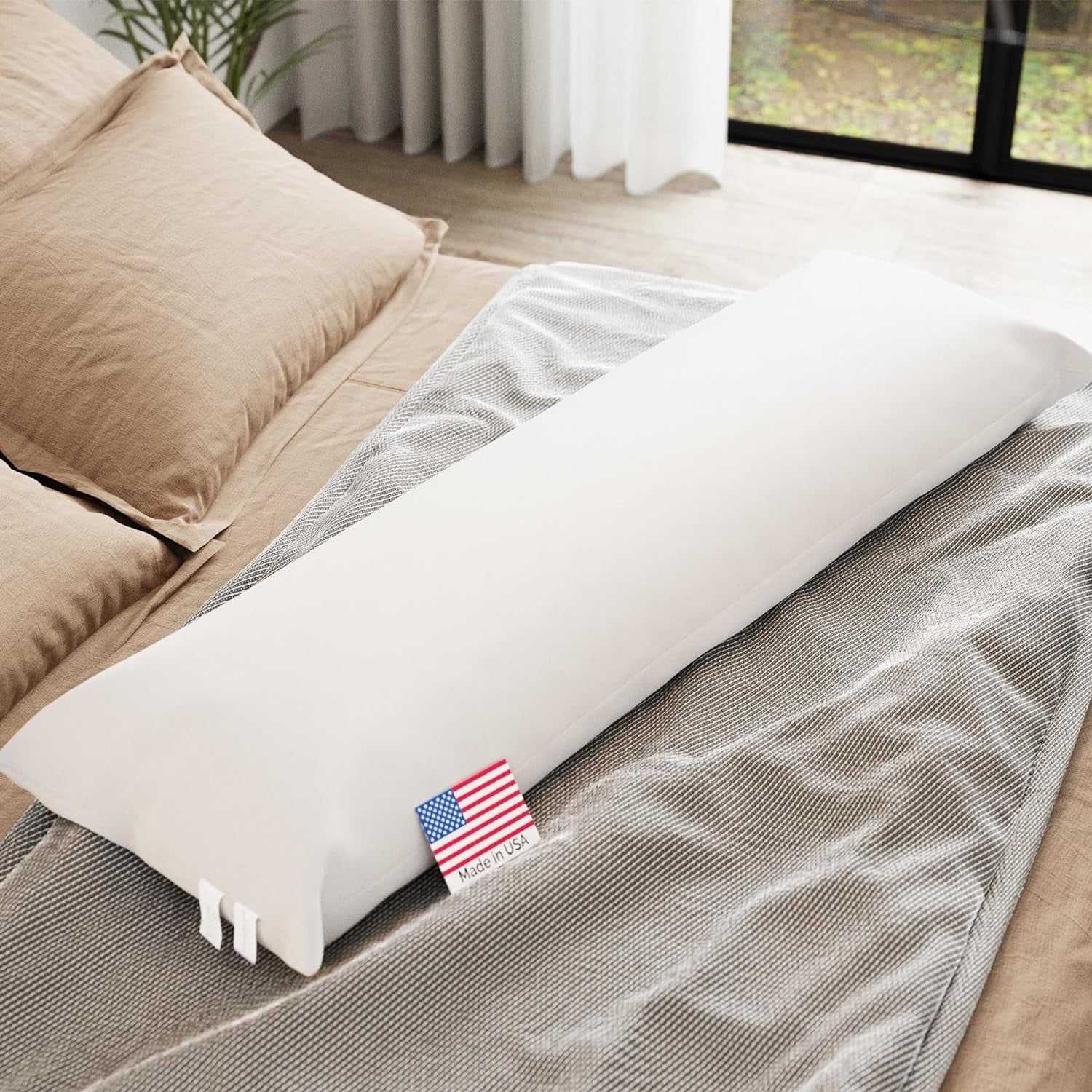 Small White Hypoallergenic Polyester Maternity Body Pillow