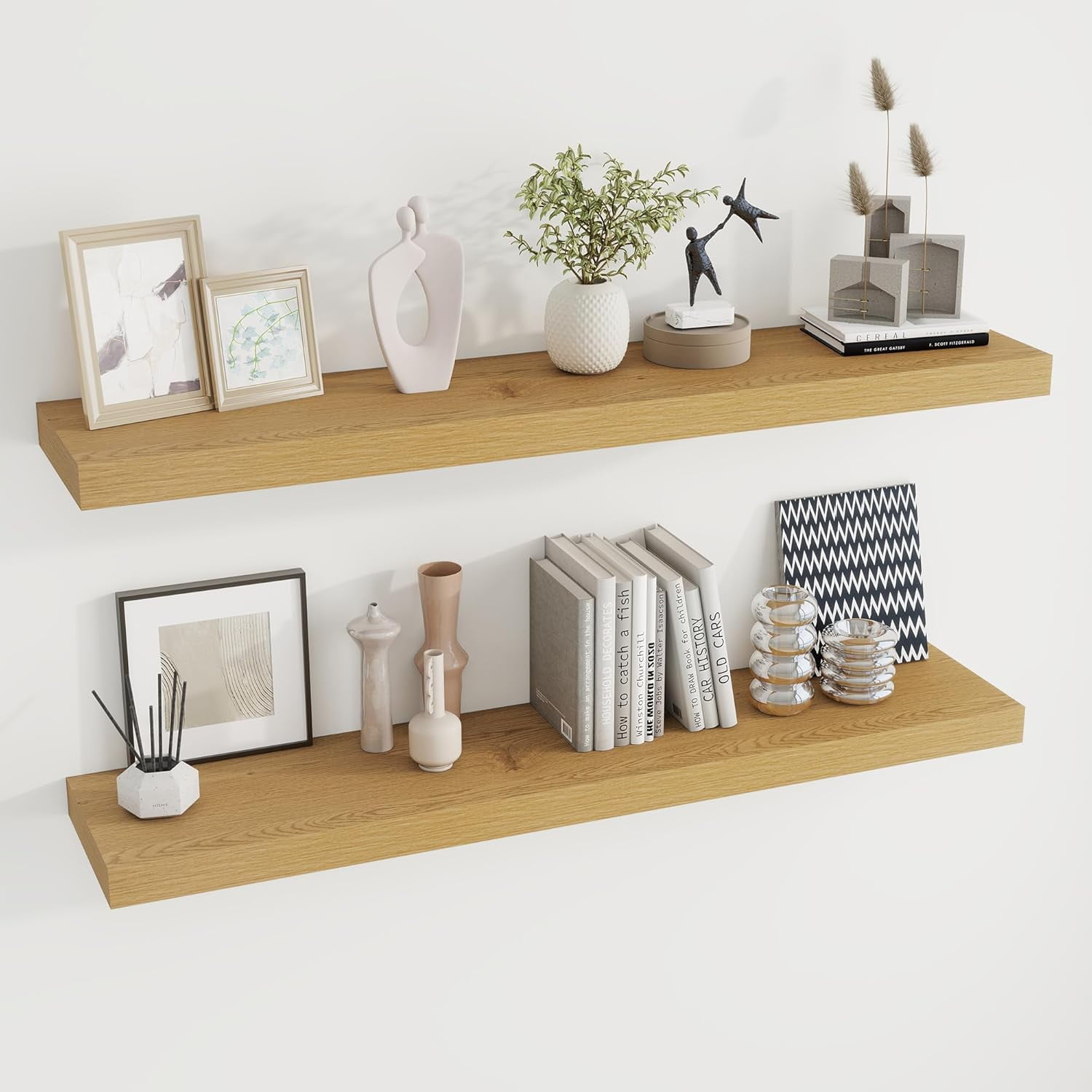 48 inch Floating Shelves for Wall Large Wall Mounted Shelves with ...
