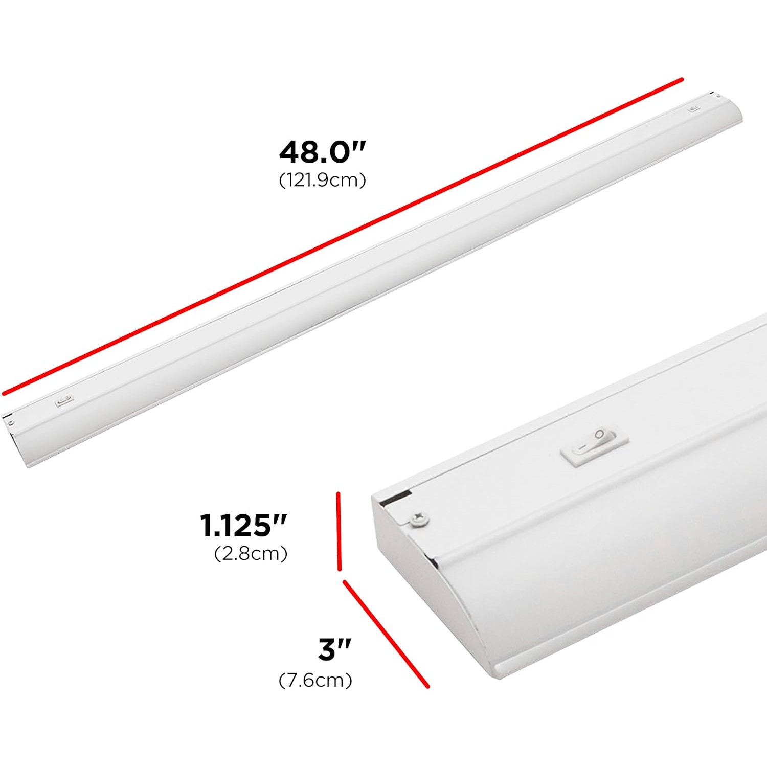 Aulaidik 12 Inch Hardwired Under Cabinet Light – 3CCT Dimmable, 700LM, CRI97, 8W, 120V Linkable, For Kitchen & Counters