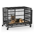 48 inch Heavy Duty Indestructible Dog Crate, Escape Proof Dog Cage