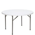 thumbnail image 1 of 48 inch Rhino Plastic Round Folding Table - White Granite, 1 of 5