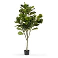 thumbnail image 1 of 48 inches Artificial Fiddle Leaf Fig Tree in Plastic Nursery Pot, 1 of 5