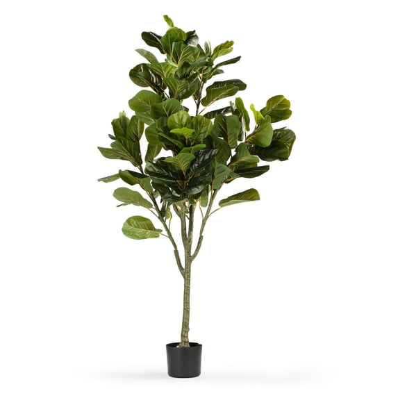 48 inches Artificial Fiddle Leaf Fig Tree in Plastic Nursery Pot
