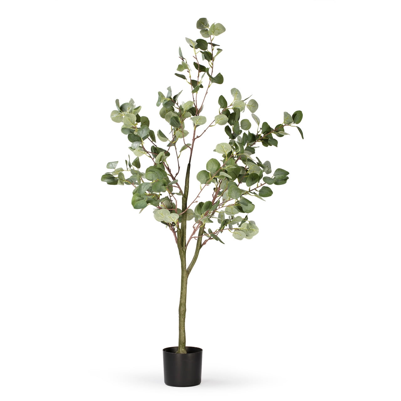 48 inches Faux Eucalyptus Tree with Branches in Black Nursery Pot