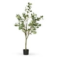 48 inches Faux Eucalyptus Tree with Branches in Black Nursery Pot