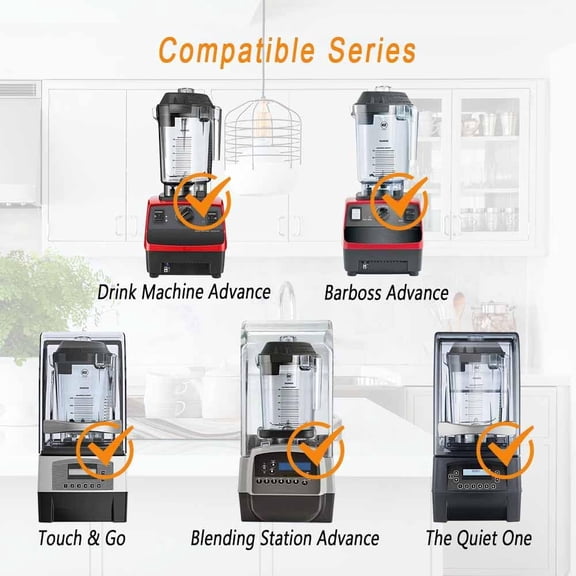 48 oz Blender Container Replacement for Touch & Go Quiet One Barboss Commercial Series BPA-Free Pitcher Jar