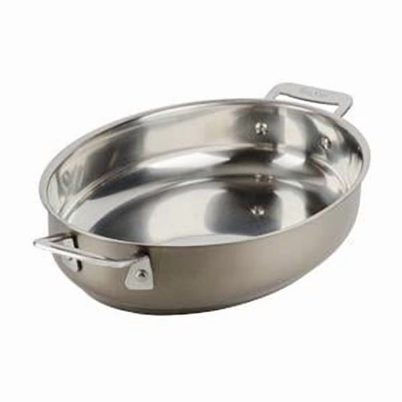 48 oz Hotstone Taupe Cucina Oval Augratin - Induction Bottom