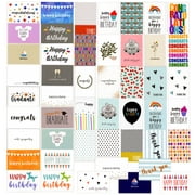 48 pack All Occasion Greeting Cards Box Set with Envelopes for Birthday, Wedding, Graduation, Congrats, Thank You, 48 Assorted Designs, Blank Inside (4x6 In)