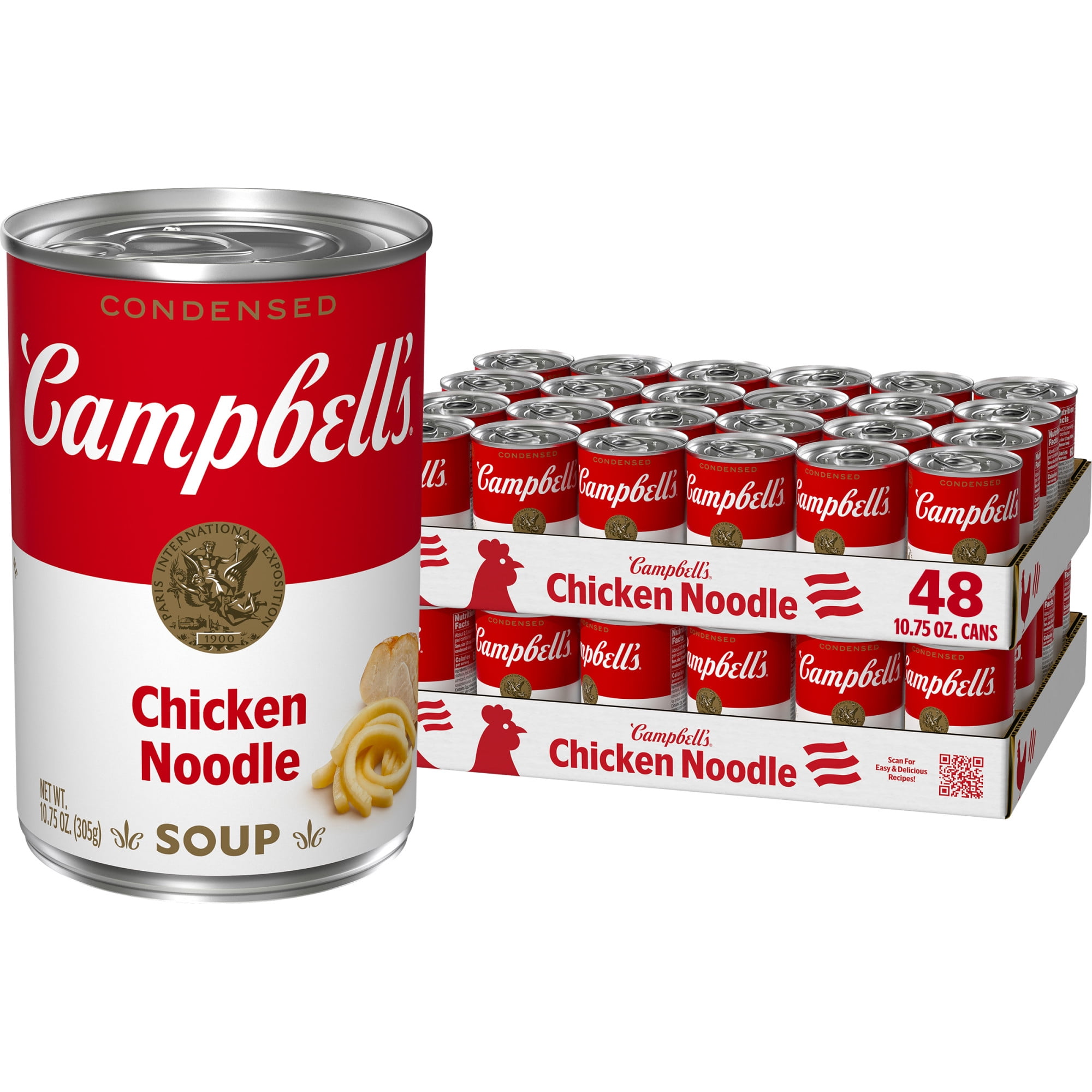 48 pack) Campbell's Condensed Chicken Noodle Soup, 10.75 oz Can