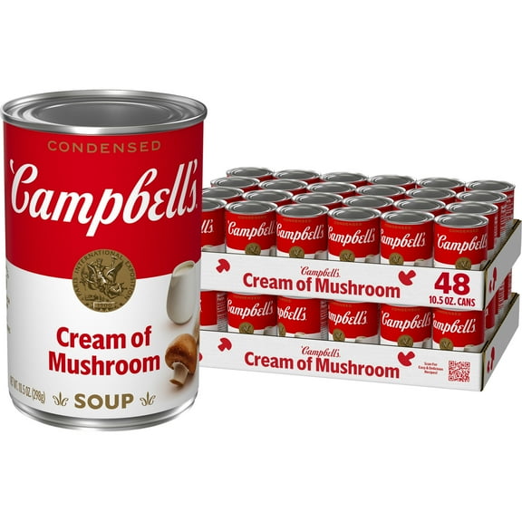 (48 pack) Campbell's Condensed Cream of Mushroom Soup, 10.5 oz Can