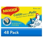 (48 pack) Maggi Chicken Flavor Bouillon Tablets, 2.43 oz, 6 Tablets