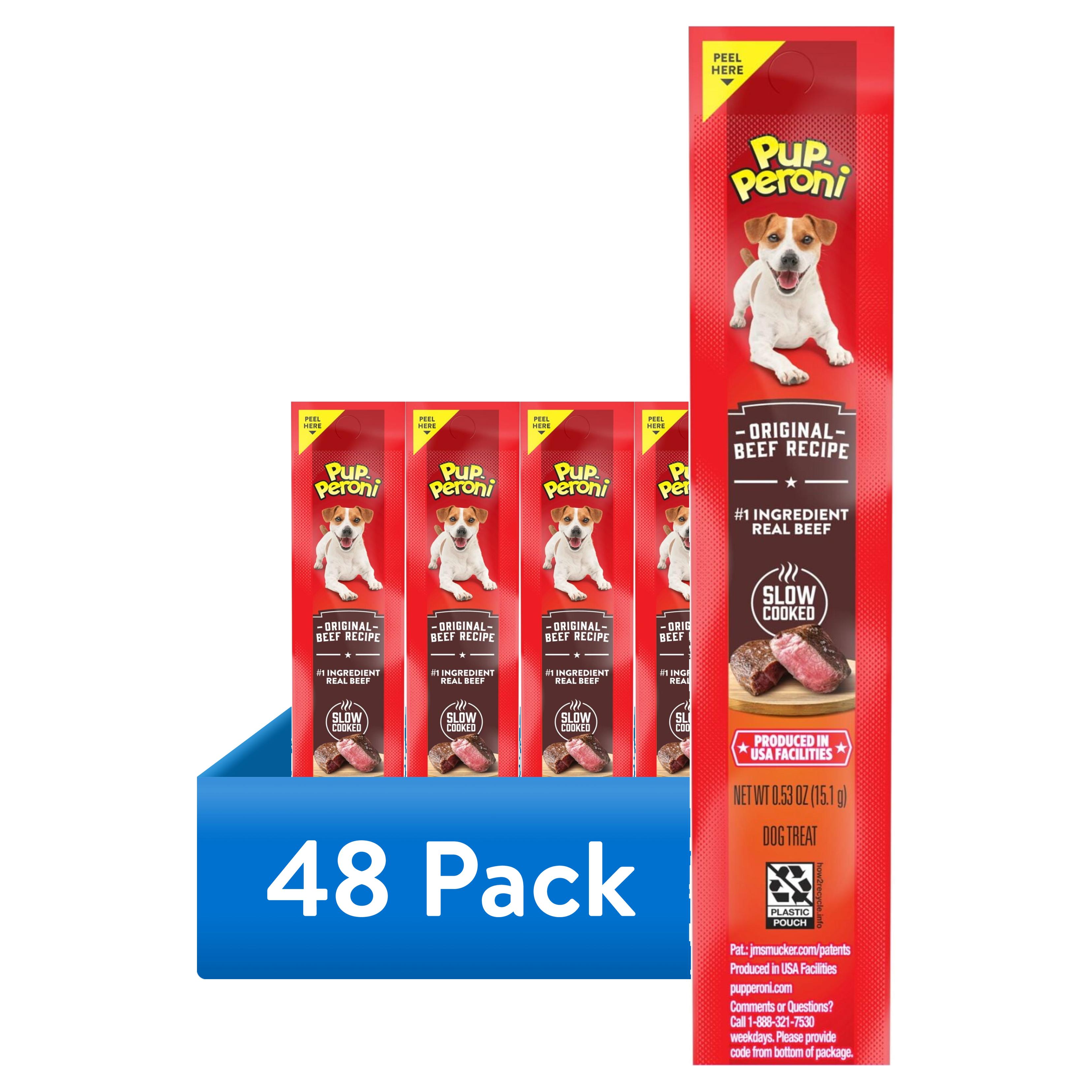 Pup A Roni Rounds (48 pack) Pup Peroni Original Beef Recipe, Single Dog Treat, .5 Ounce ...