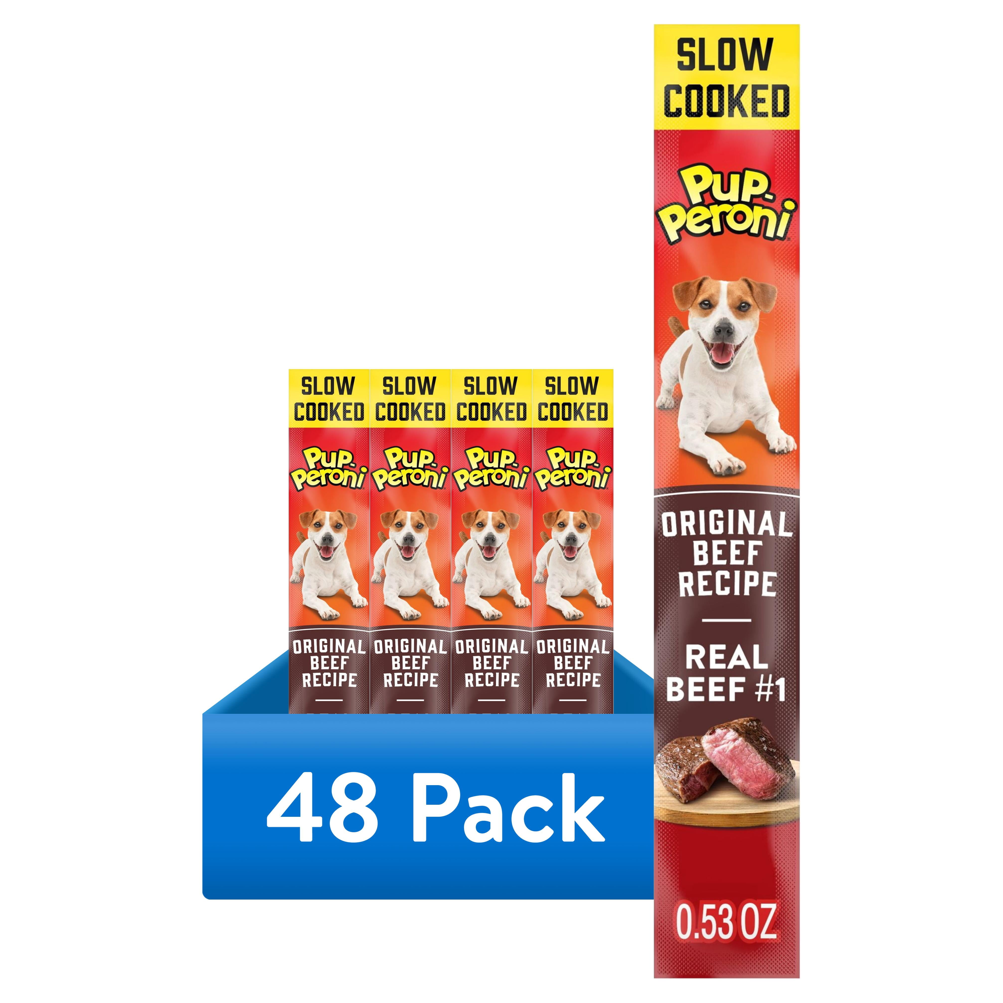 (48 pack) Pup Peroni Original Beef Recipe, Single Dog Treat, .5 oz Stick