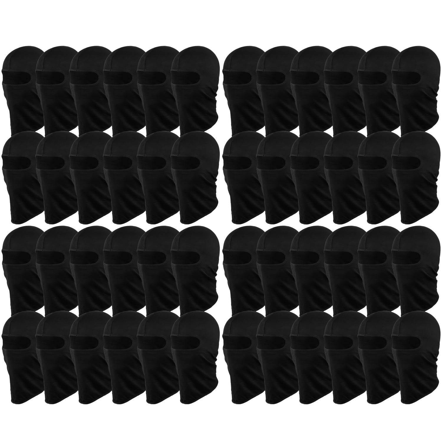 48-pack Wholesale Lot Multipurpose Full Balaclava Face Mask Cover Ninja Mask Motorcycle Cycling Outdoor Sport Ski Active Black