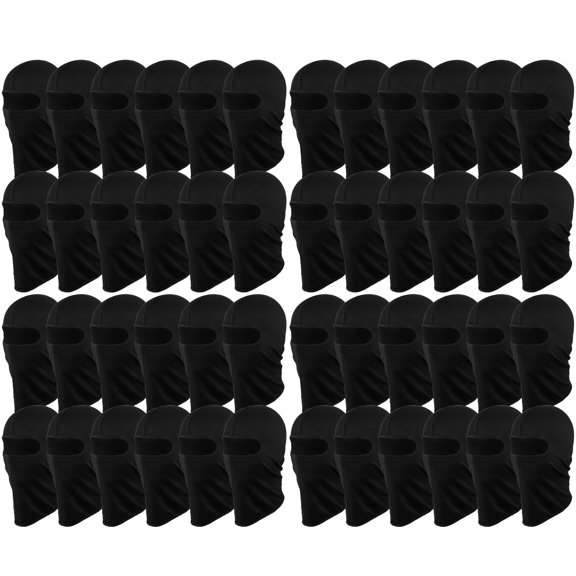 48-pack Wholesale Lot Multipurpose Full Balaclava Face Mask Cover Ninja Mask Motorcycle Cycling Outdoor Sport Ski Active Black