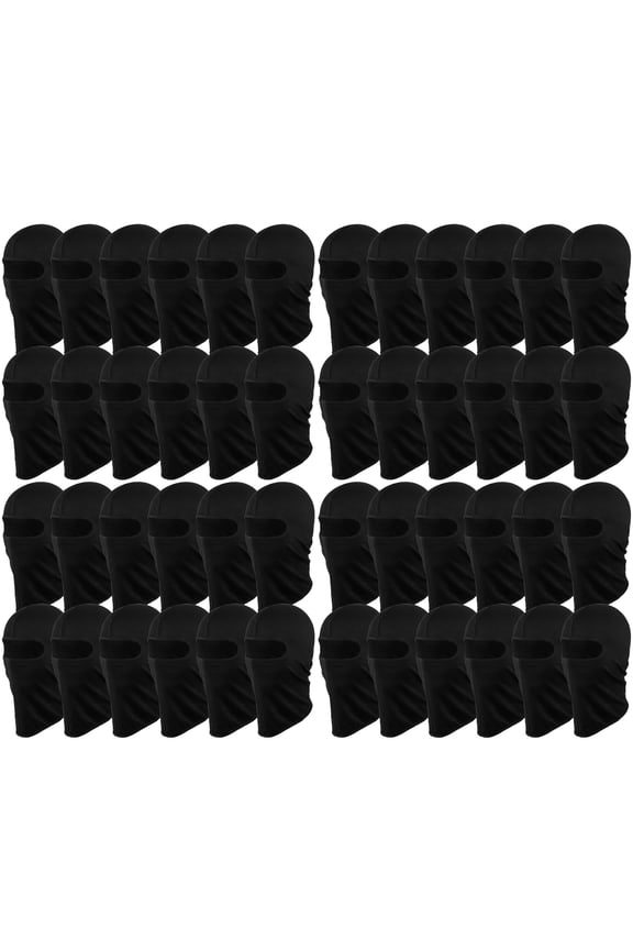 48-pack Wholesale Lot Multipurpose Full Balaclava Face Mask Cover Ninja Mask Motorcycle Cycling Outdoor Sport Ski Active Black
