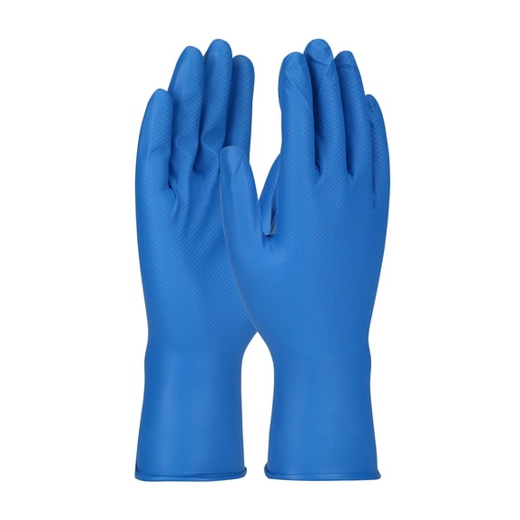 48 pairs-PIP Nitrile Glove With Textured Fish Scale Grip, 8-Mil, Blue, Medium