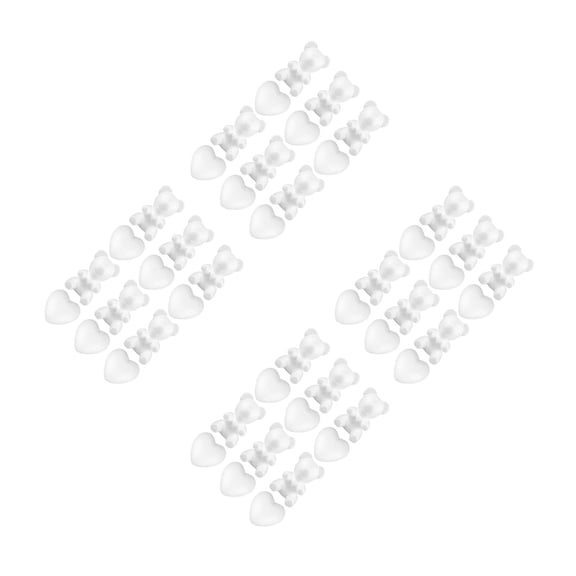 48 pcs  Heart Handmade Model Heart Foam Bear Decorate Foam Bear Decor Bear Shaped Foams Crafts Craft Diy Accessories Diy Crafts Models Creative Foams Crafts