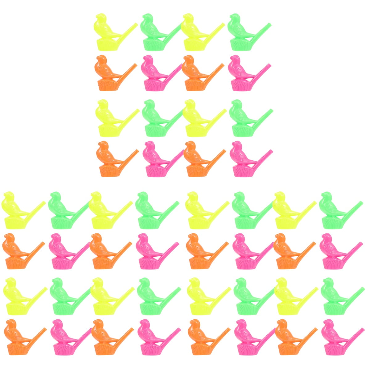 48 pcs Water Whistle Plastic Colorful Whistles Bird Whistles Party Whistle Props