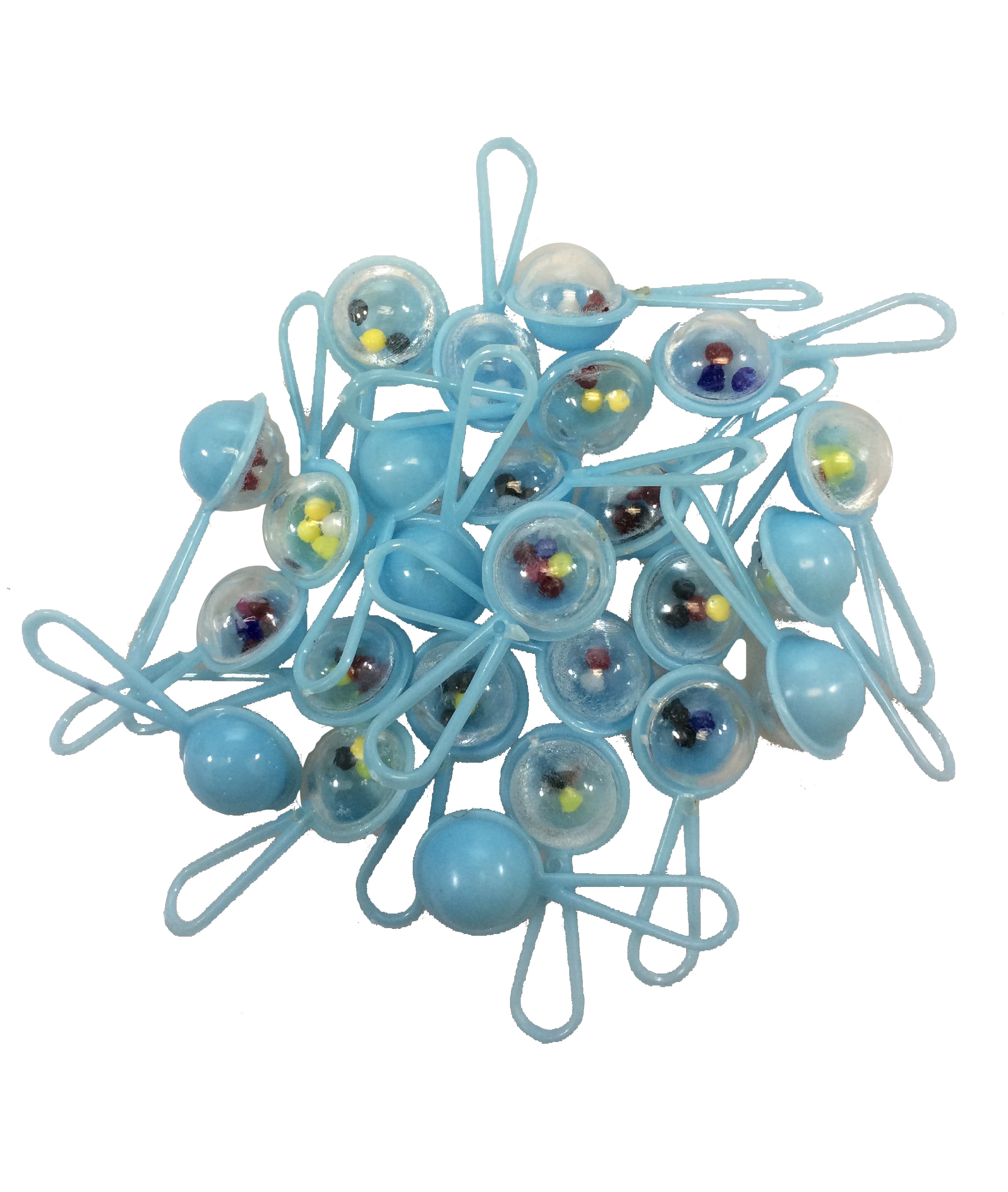 48 pieces of mini rattles for baby shower favors or decorations - Light ...