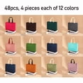 thumbnail image 1 of 48 reusable party gift tote bags, non-woven eco-friendly shopping bags, supermarket shopping bags, food bags, clothing bags (12 color mixes, 4 each color) catering tote bags,women's DIY tote bags, 1 of 5