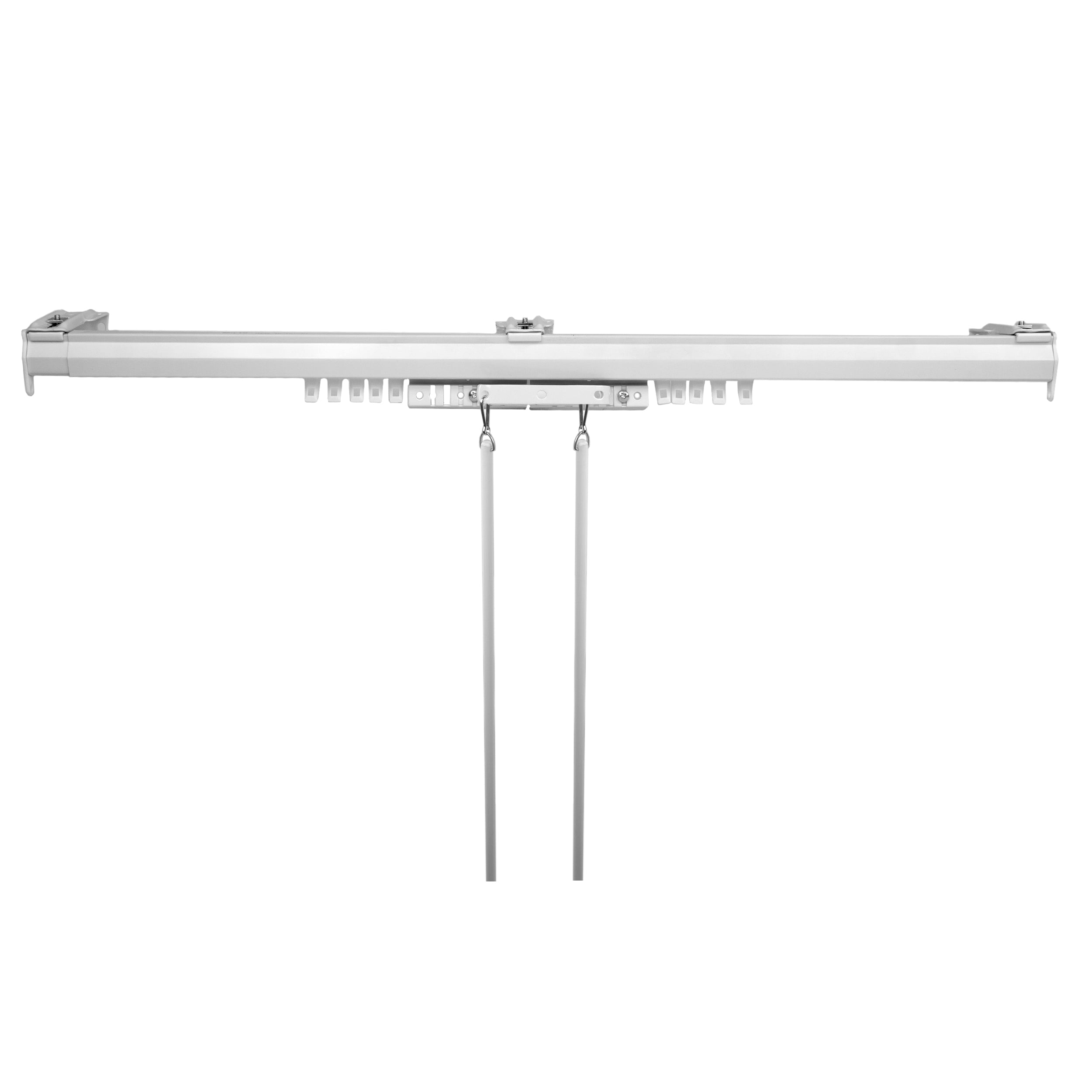 48" to 84" Adjustable Baton Draw Traverse in White