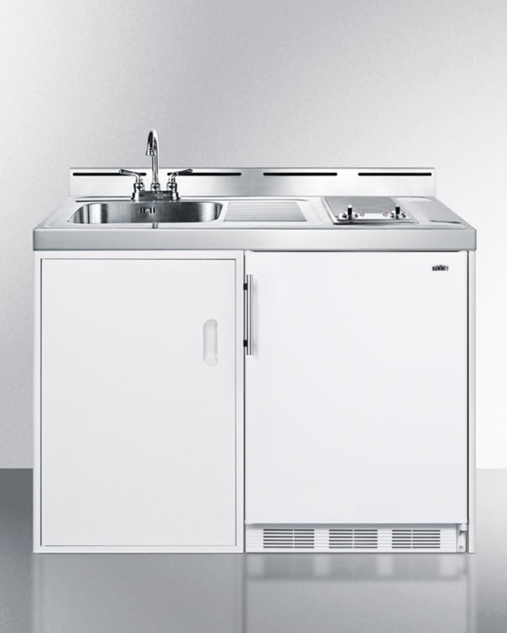 48" Wide All-In-One Kitchenette, Glass Burners