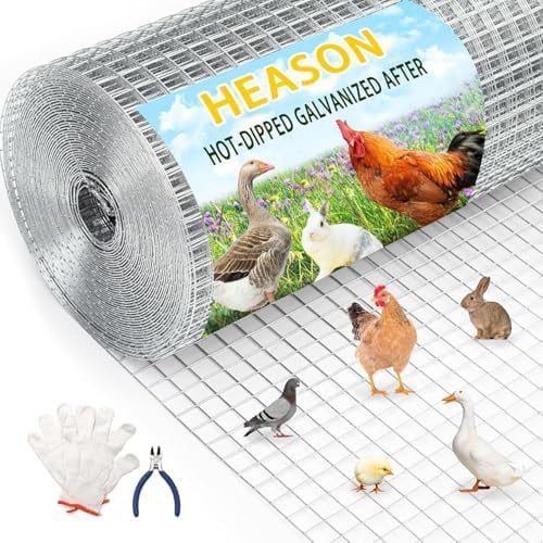 Wire Rabbit Fence 48 in x 100 ft 1/2 inch Hardware Cloth 19 Gauge Wire Fencing Galvanized ...