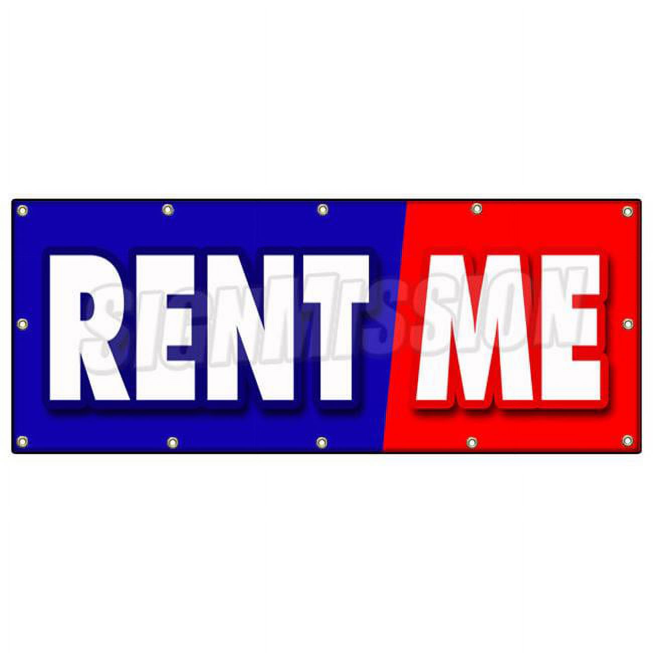48 x 120 in. Rent Me Banner Sign Tools Trucks Cars Building Furniture