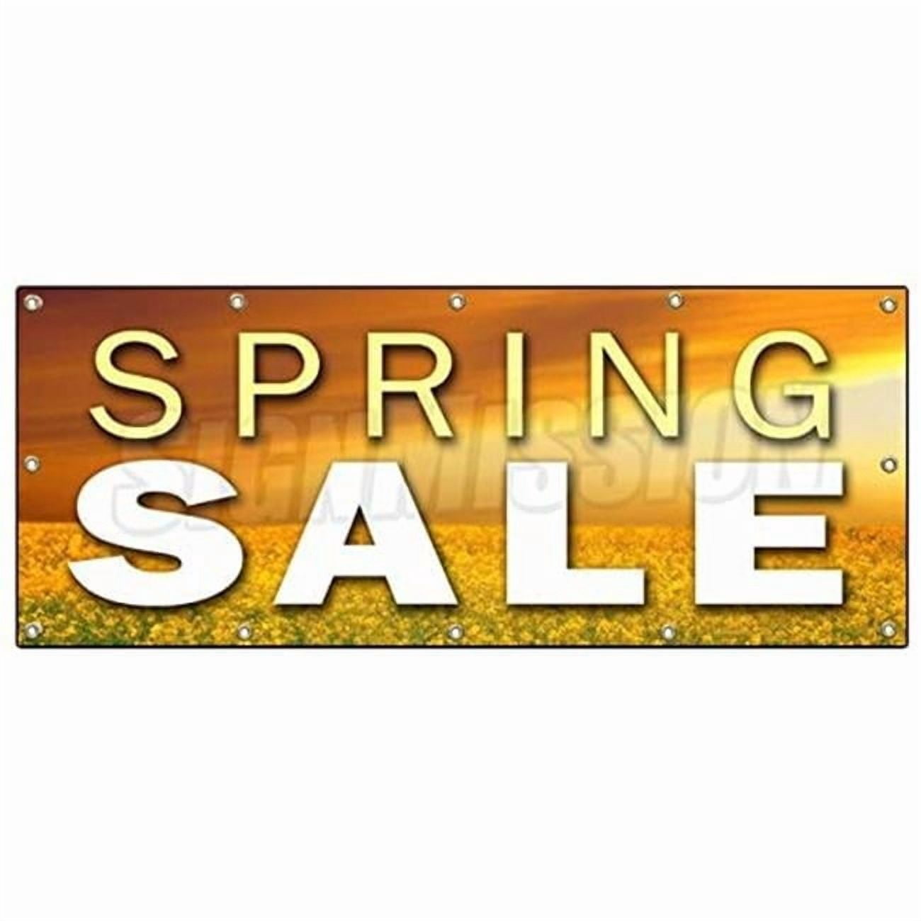 48 x 120 in. Spring Sale Banner Sign - Store Clearance Signs Huge ...