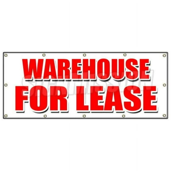 48 x 120 in. Warehouse for Lease Banner Sign - AC AC Build to Suit Loading Free Rent