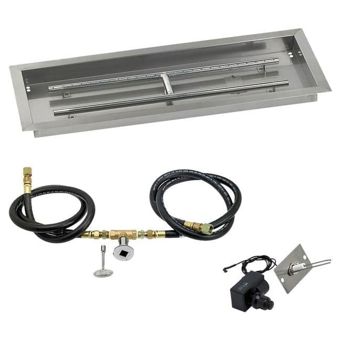 48 x 14 in. Rectangular Stainless Steel Drop-In Firepit Pan with Spark  Ignition Kit - Natural Gas - Walmart.com, image size:1300x1300