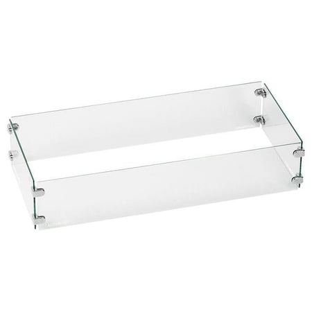 48 x 14 in. Tempered Glass Flame Guard for Drop-In Fire Pit Pan