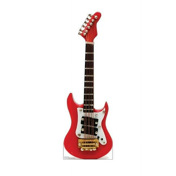 48 x 15 in. Red Electric Guitar Life-Size Cardboard Cutout